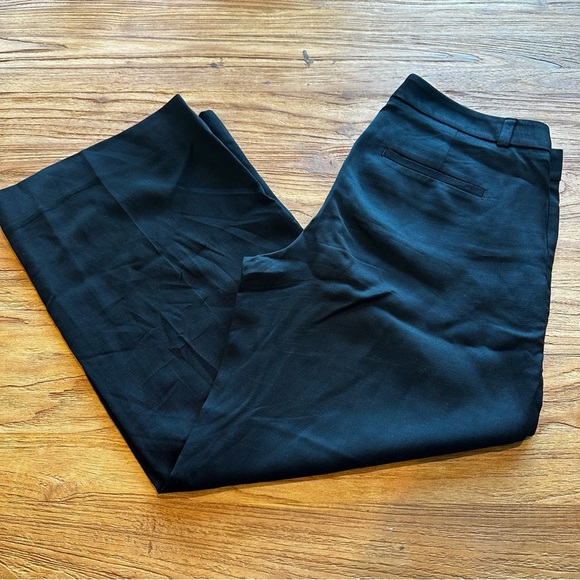 Banana Republic Women’s Black Office Work Wear Men’s Style Cropped Trousers Pant - Picture 1 of 8